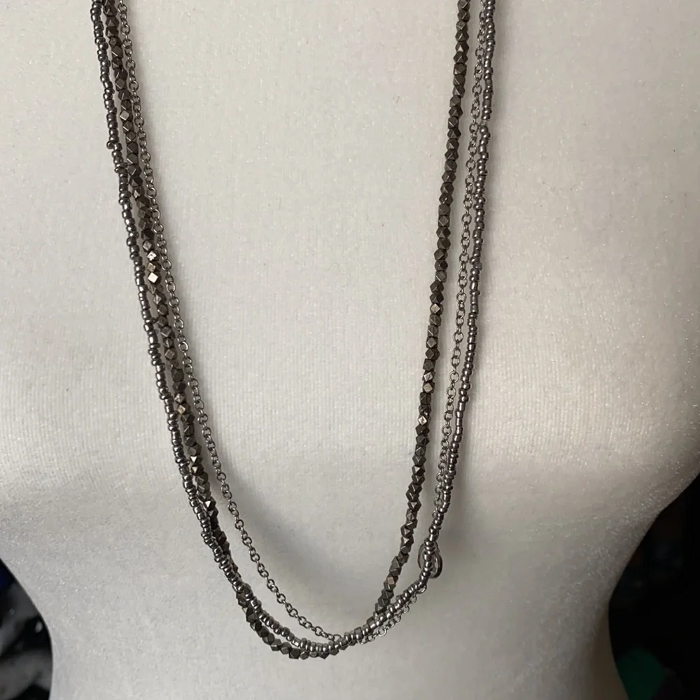 SOLD!✅⭐️American Eagle Long Silver Necklace